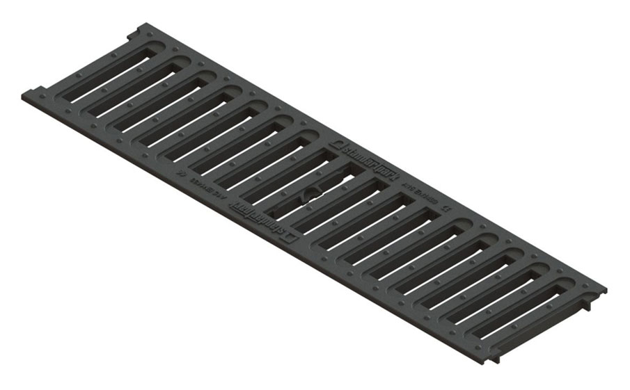 Решетка водоприемная пластиковая Standartpark PolyMax Basic РВ-10.14.50-ПП DN100 щелевая, 498*136*17,6 мм