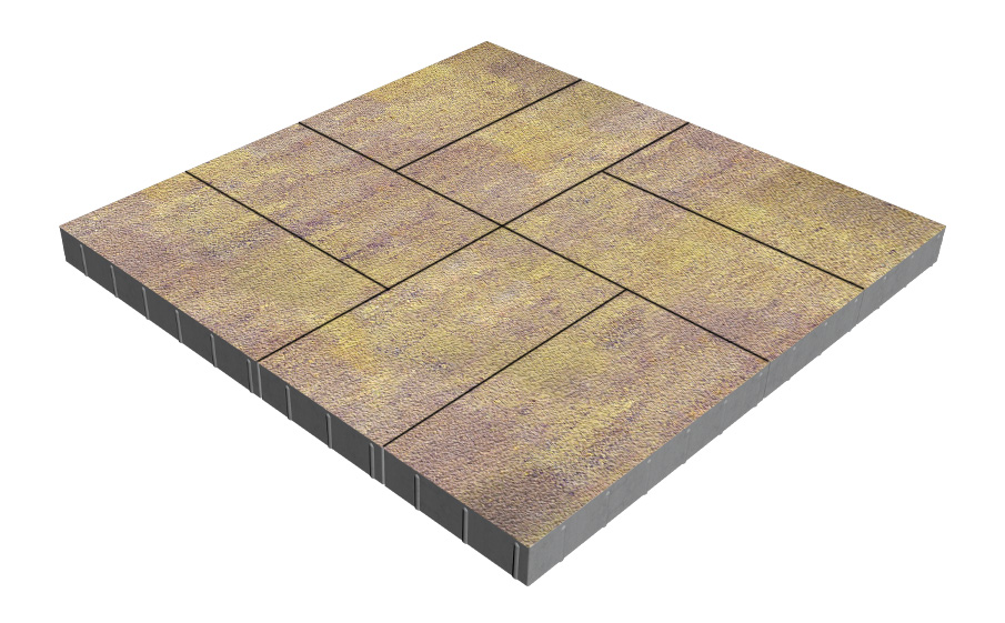 Плитка тротуарная SteinRus Парк Плейс Б.3.П.8, Native, Тахель, 600*300*80 мм