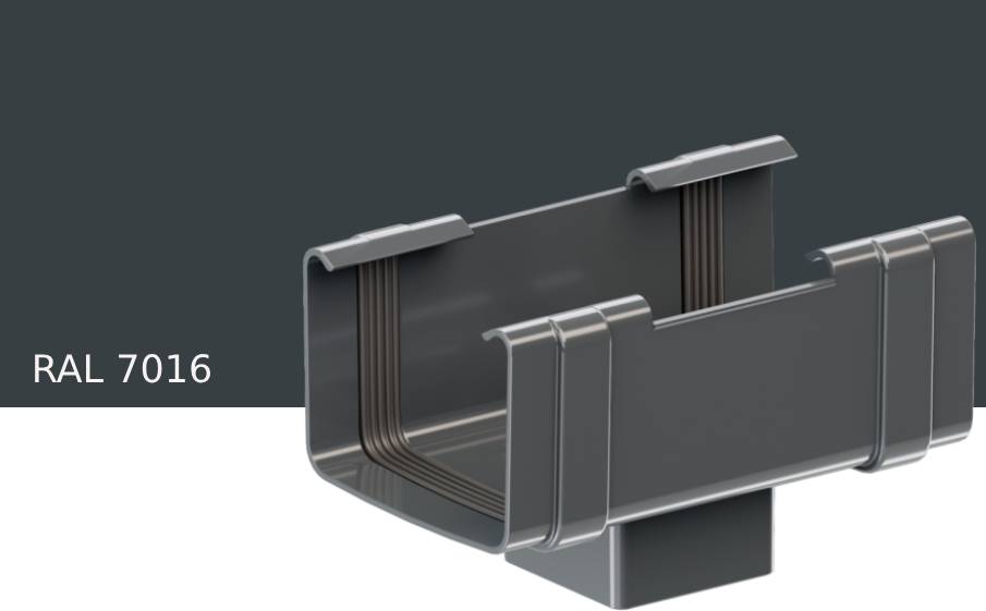Воронка KROP PVC Квадрат для системы D 135/80*80 мм, RAL 7016