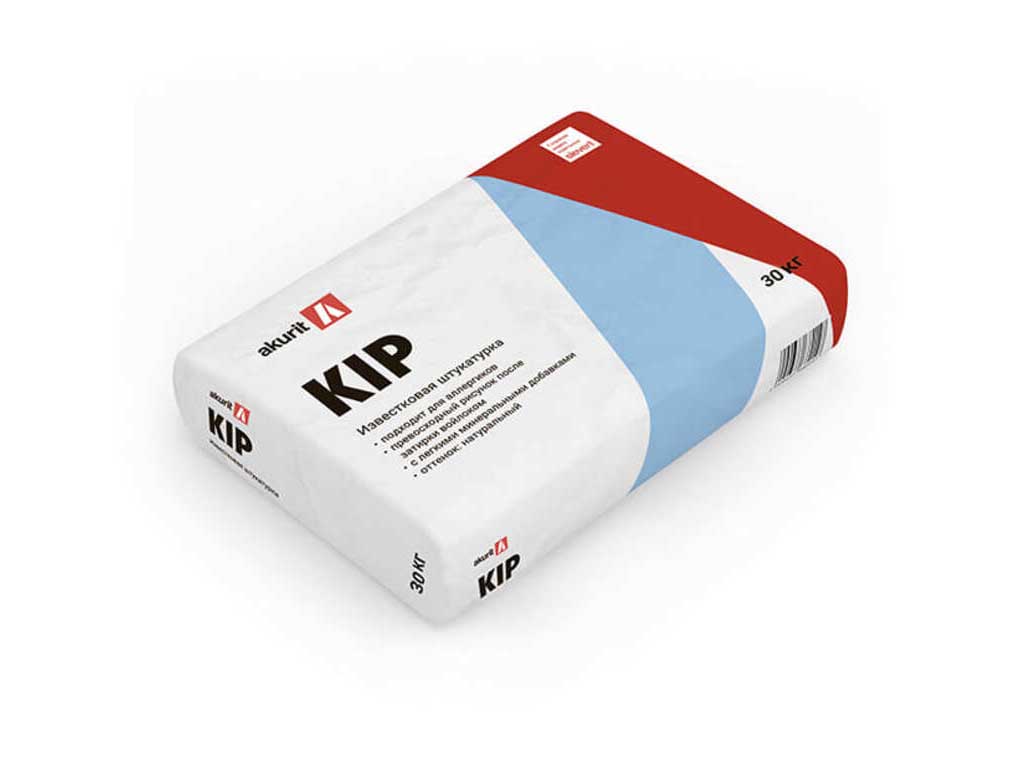Известковая штукатурка для внутренних работ akurit KIP, 30 кг