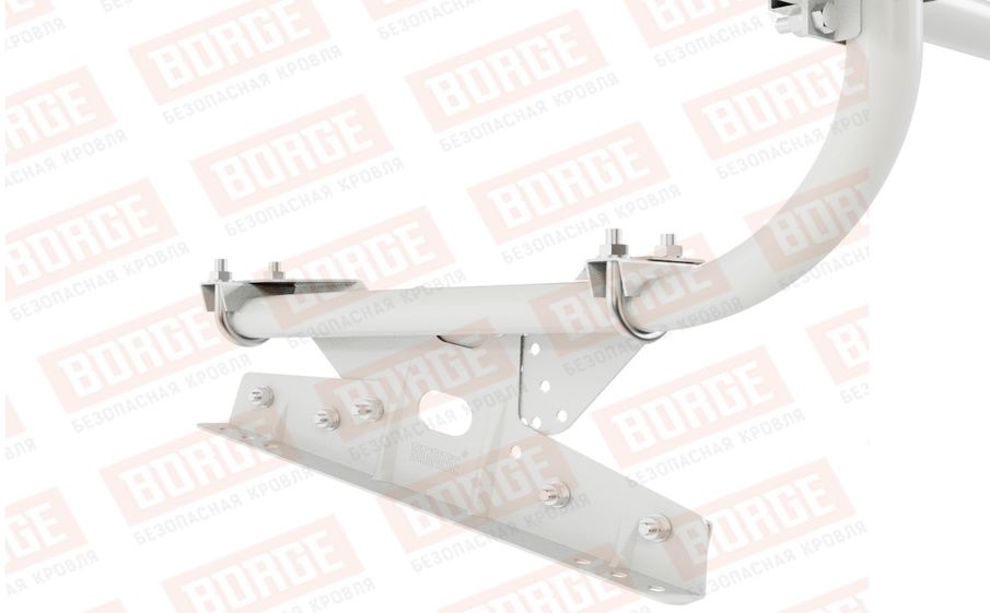Кровельное ограждение Borge для фальцевой кровли оцинкованное RAL 9003, 300*60 см