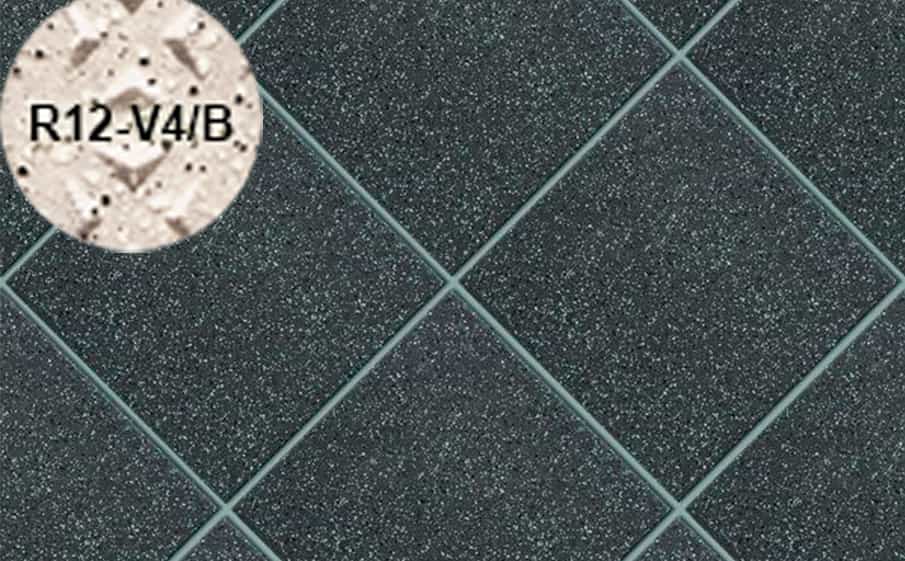 Техническая напольная клинкерная плитка Stroeher Secuton TS80 anthrazit (R12-V4/B), 196*196*10 мм