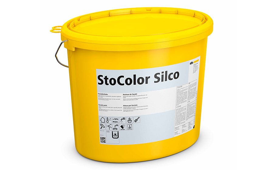 Фасадная матовая силиконовая краска StoColor Silco getont, колеруемая С1, 15 л
