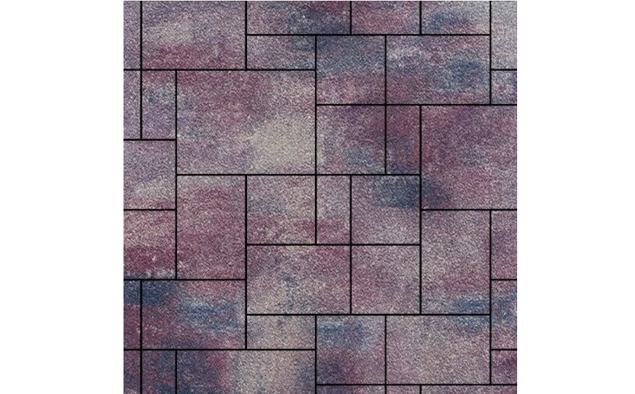 Плитка тротуарная SteinRus Инсбрук Альпен Б.7.Псм.6, Native, ColorMix Каратау, толщина 60 мм