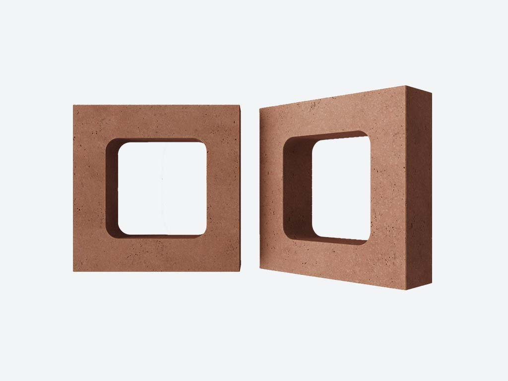 Декоративный бриз-блок Mesterra Кобого / Cobogo 0401, терракотовый, 250*250*90 мм