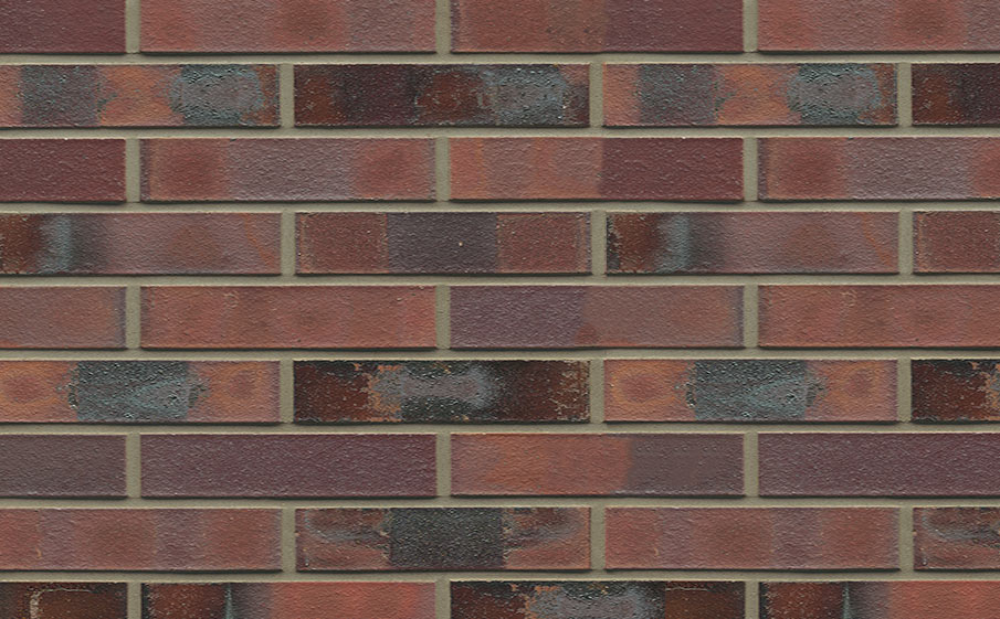 Кирпич клинкерный Westerwaelder Klinker Nr 04KS Rotbraun-bunt Kohle Spezial, 240*115*52 мм