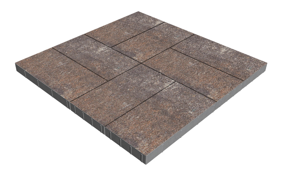 Плитка тротуарная SteinRus Парк Плейс Б.3.П.6, Native, Сепия, 600*300*60 мм