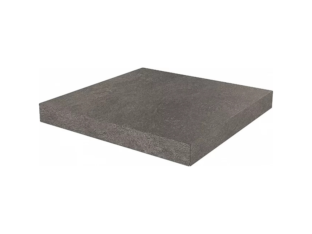Ступень угловая клееная KERAMA MARAZZI Про Стоун антрацит необрезная, 330*330*9 мм