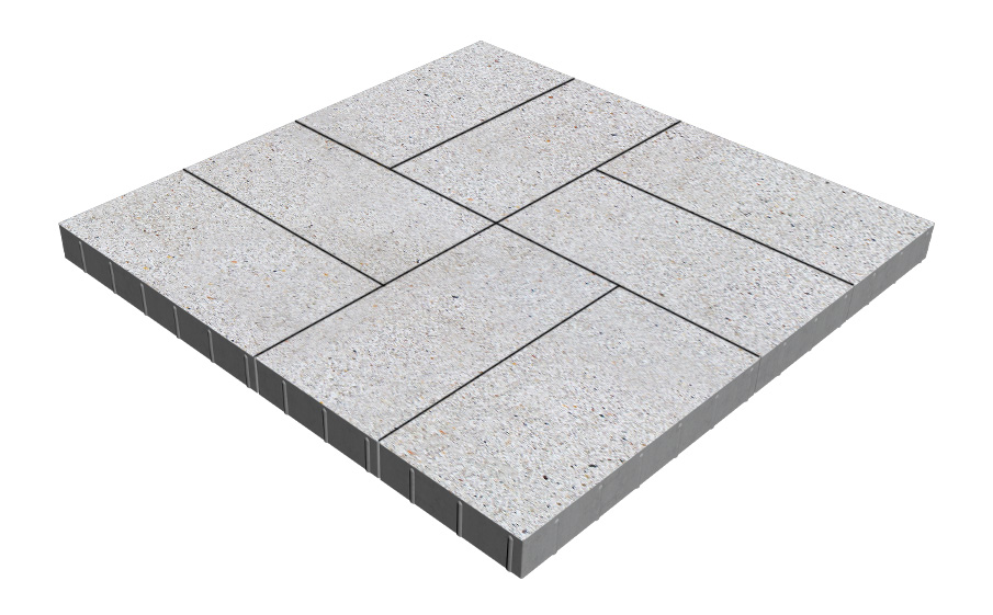 Плитка тротуарная SteinRus Парк Плейс Б.3.П.8, Эльтон, Backwash, 600*300*80 мм