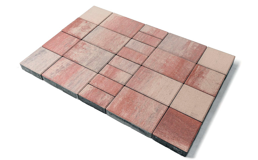 Плитка тротуарная BRAER Мозаика Color Mix Фламинго, толщина 60 мм