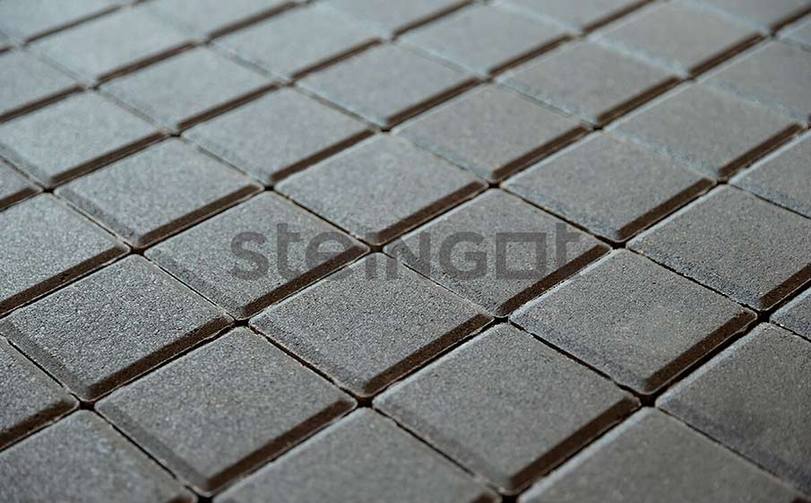 Плитка тротуарная Steingot Моноцвет, Квадрат, черный, 300*300*60 мм