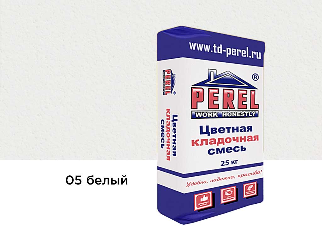 Цветная кладочная смесь Perel VL 0205 белый, 25 кг