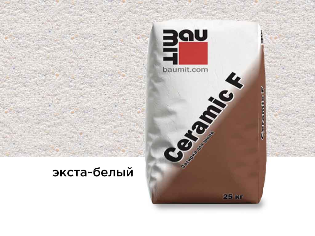 Затирка для швов Baumit Ceramic F, экстра-белый, 25 кг