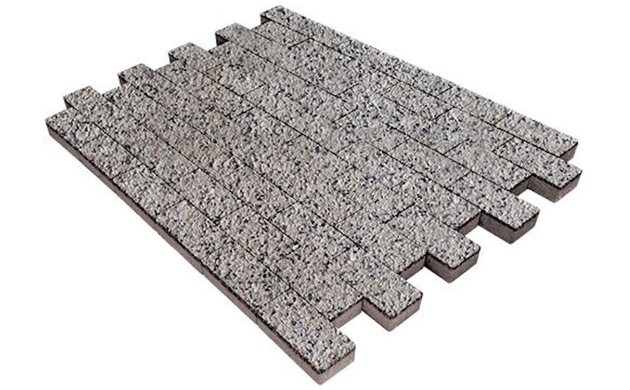 Плитка тротуарная SteinRus Прямоугольник А.6.П.4 Backwash, Каспий, 200*100*40 мм