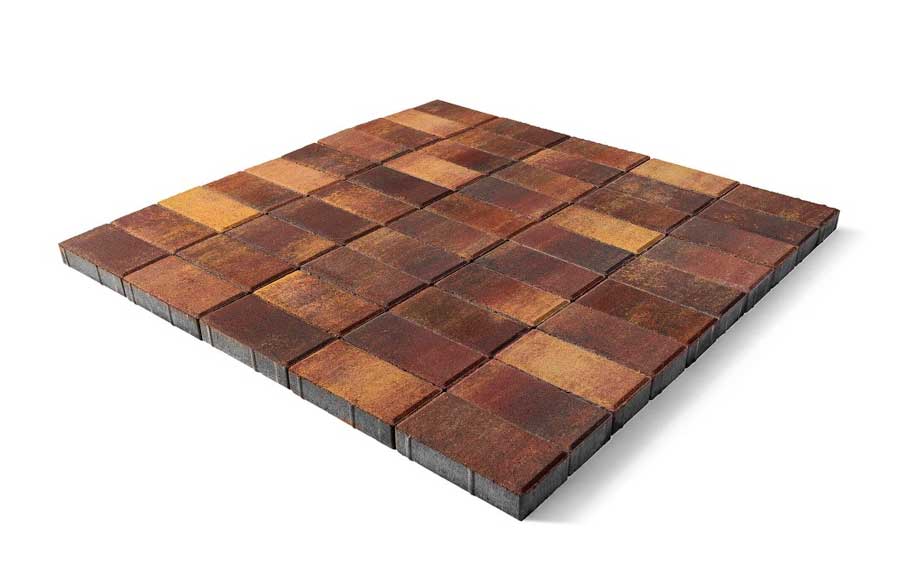 Плитка тротуарная BRAER Прямоугольник Color Mix Мальва, 200*100*60 мм
