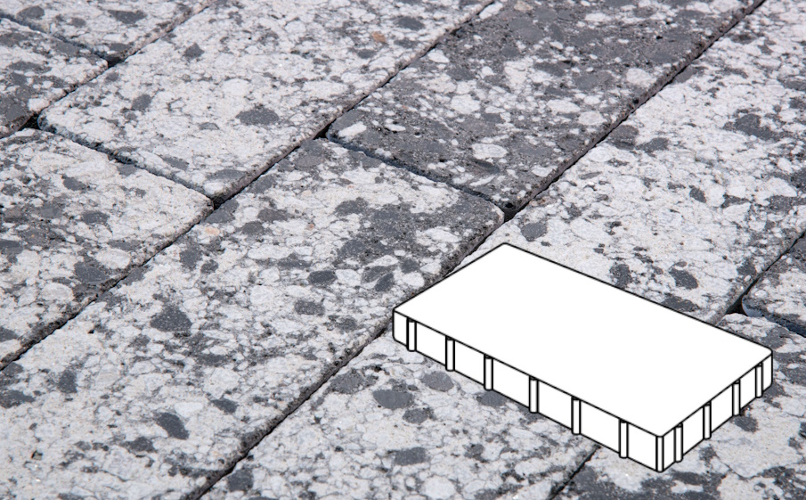 Плитка тротуарная Готика Granite FINERRO, Плита Б.6.П.8, Диорит 600*200*80 мм