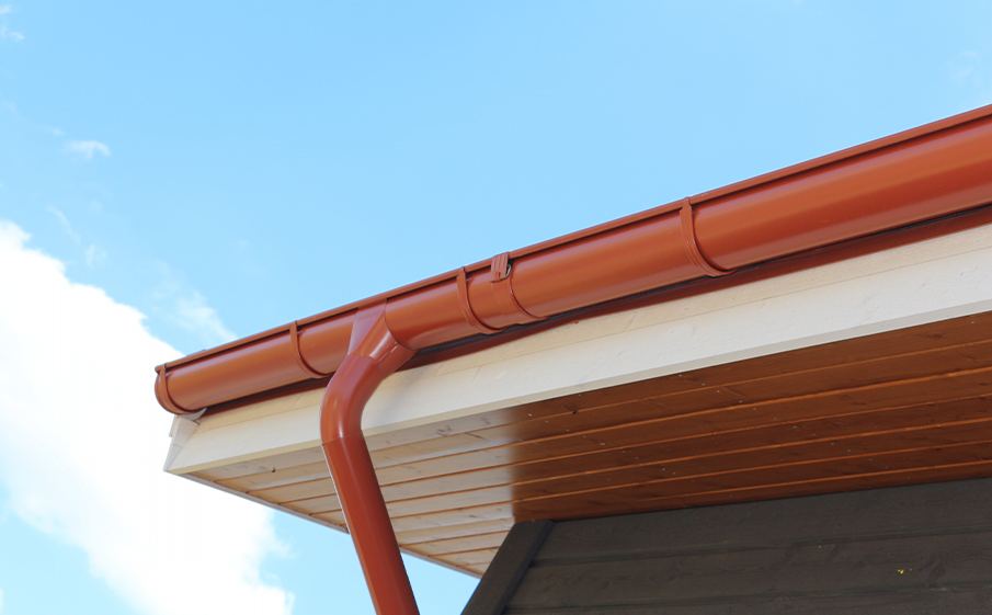 Водосточная система Grand Line Rooftop dRain PU 125/90 мм, RAL 8004