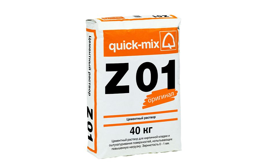 Цементный раствор мелкозернистый quick-mix, Z 01, 40 кг