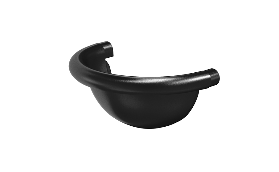 Заглушка желоба универсальная полукруглая Aquasystem PURAL MATT RR 33 для системы D 150/100
