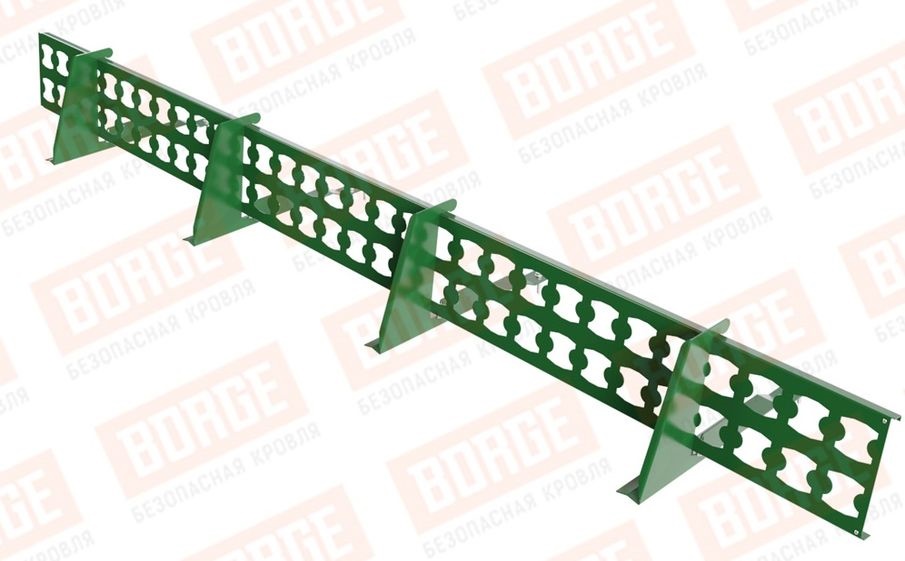 Снегозадержатель решетчатый Borge для черепичной кровли оцинкованный RAL 6002, 2,5 м