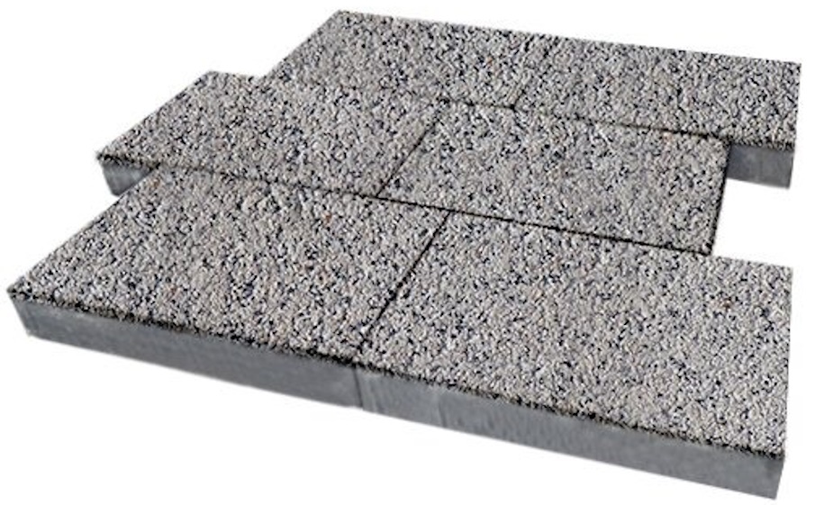 Плитка тротуарная SteinRus, Парк Плейс Б.3.П.6, Backwash, Каспий, 600*300*60 мм