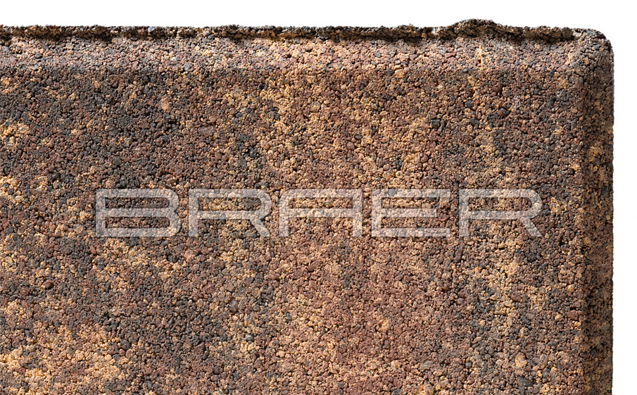 Плитка тротуарная BRAER Прямоугольник Color Mix Мальва, 200*100*40 мм