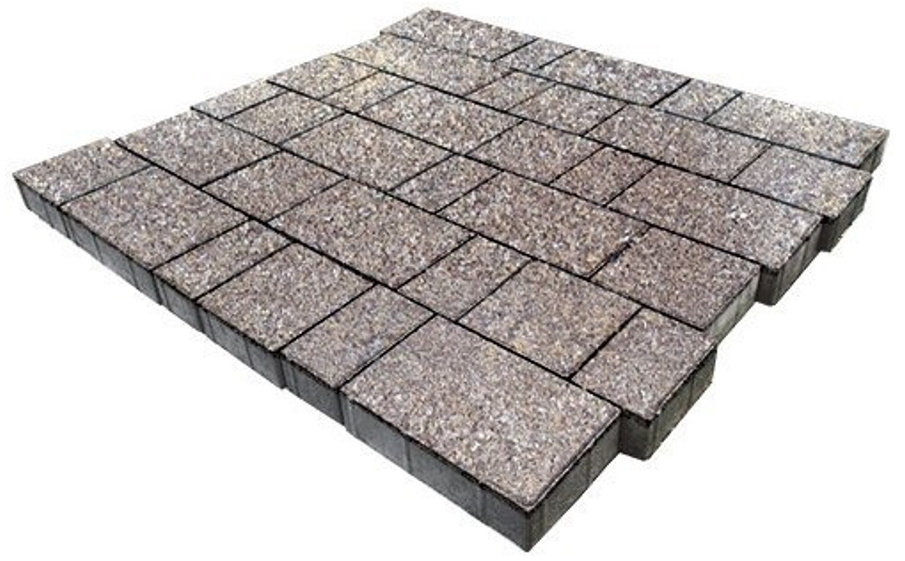 Плитка тротуарная SteinRus Bergamo А.6.Псм.4 Backwash, Валдай, толщина 40 мм