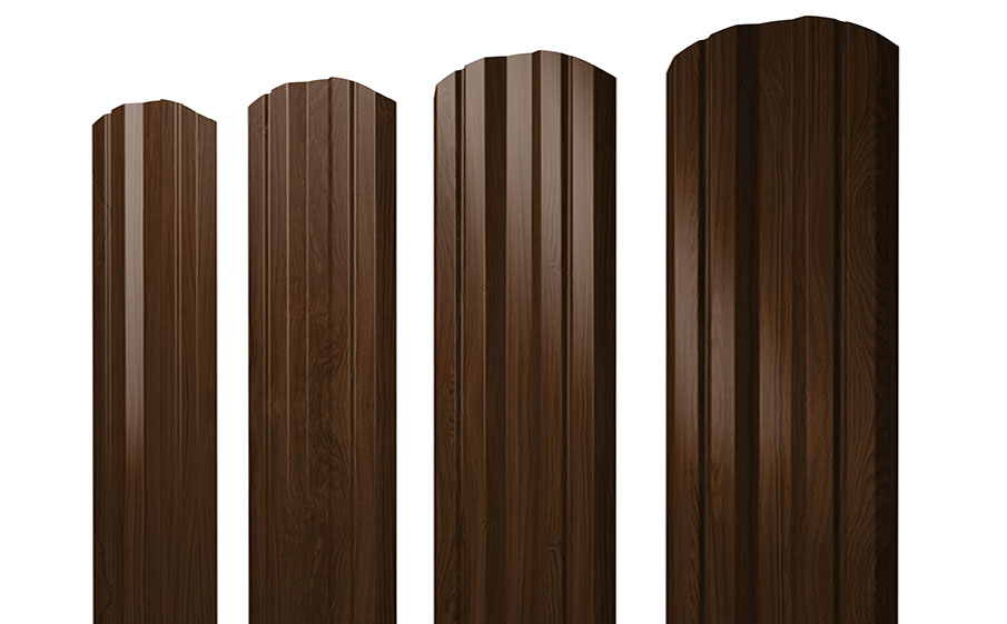 Штакетник Twin фигурный Print Elite Choco Wood