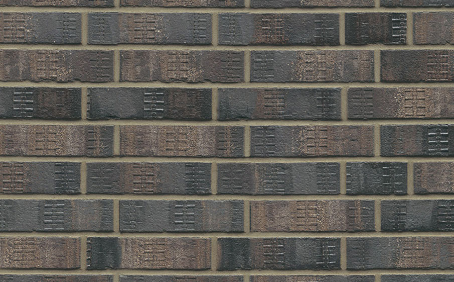 Кирпич клинкерный Muhr 15F Schwarz-bunt Edelglanz bes. Fuss., Spalter NF, 240*55*71 мм