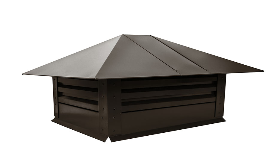 Дымник на трубу Grand Line с жалюзи 520*390 мм GreenCoat Pural BT RR 32