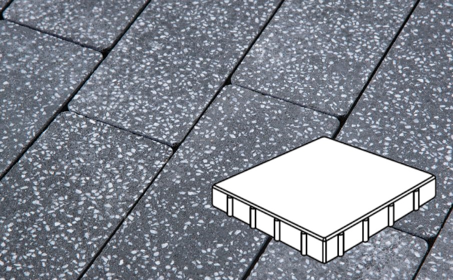Плитка тротуарная Готика, Granite FINO, Квадрат В.4.К.10, Суховязский, 400*400*100 мм