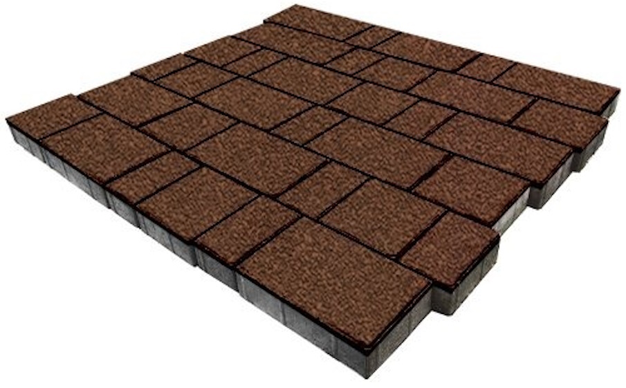 Плитка тротуарная SteinRus Новый город Б.7.Фсм.6, Native, коричневый, толщина 60 мм