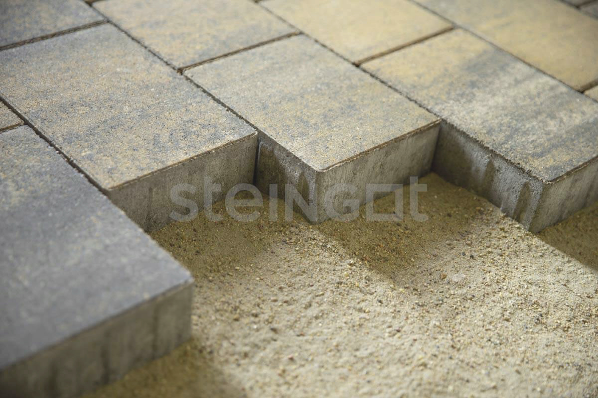 Плитка тротуарная Steingot Колормикс, Новый город, Золотистый камень (Stein Chrom), комплект 3 шт, толщина 60 мм