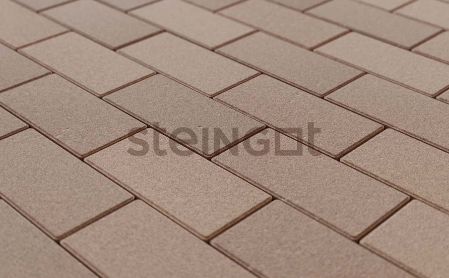 Плитка тротуарная Steingot Моноцвет, Прямоугольник, бежевый, 200*100*60 мм