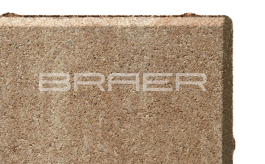 Плитка тротуарная BRAER Прямоугольник Color Mix Миндаль, 200*100*40 мм