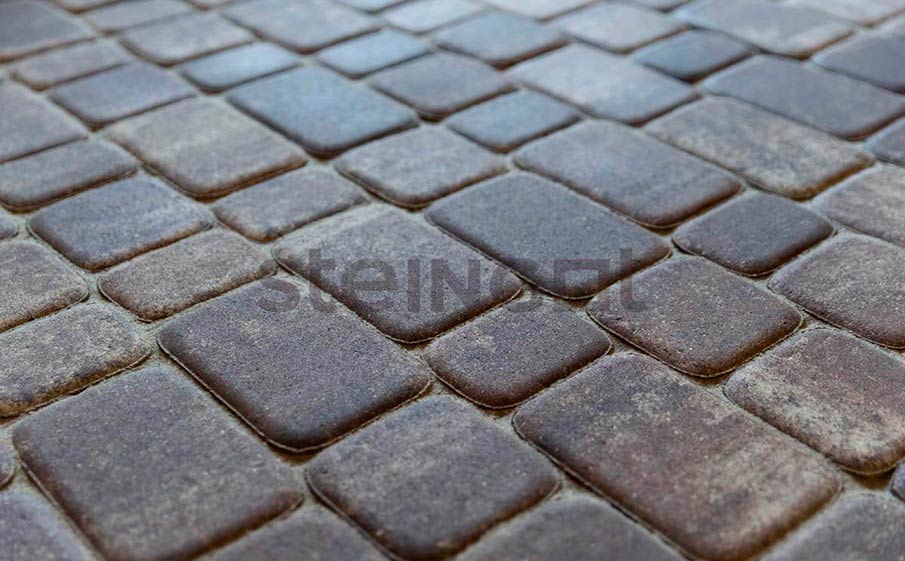 Плитка тротуарная Steingot Колормикс, Классика, Бурый камень (Stein Brown), комплект 3 шт, толщина 60 мм