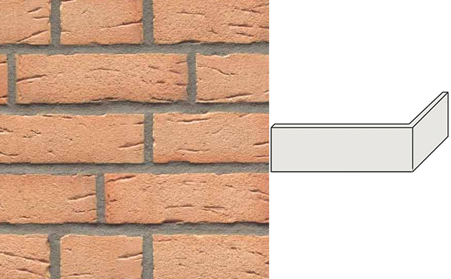 Клинкерная плитка угловая ручной формовки Feldhaus Klinker NF 14 W696 sintra crema duna 240*71*115*14 мм