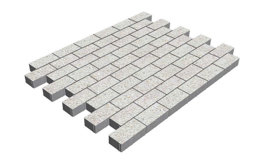 Плитка тротуарная SteinRus Прямоугольник Б.6.П.6 Backwash Доломит, 200*100*60 мм