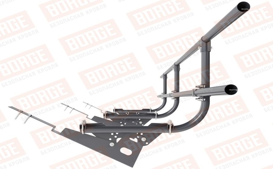 Кровельное ограждение Borge для черепичной кровли оцинкованное RAL 7024, 300*60 см