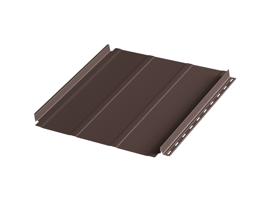 Фальцевая панель c подгибом Aquasystem AQUACLICK Силуэт-2 Zn275 Rooftop Кашемир, RAL 8017