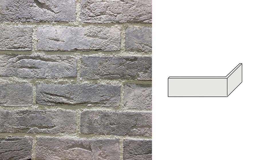 Угловой декоративный кирпич Redstone Dover frost DF-72/U 227*100*71 мм