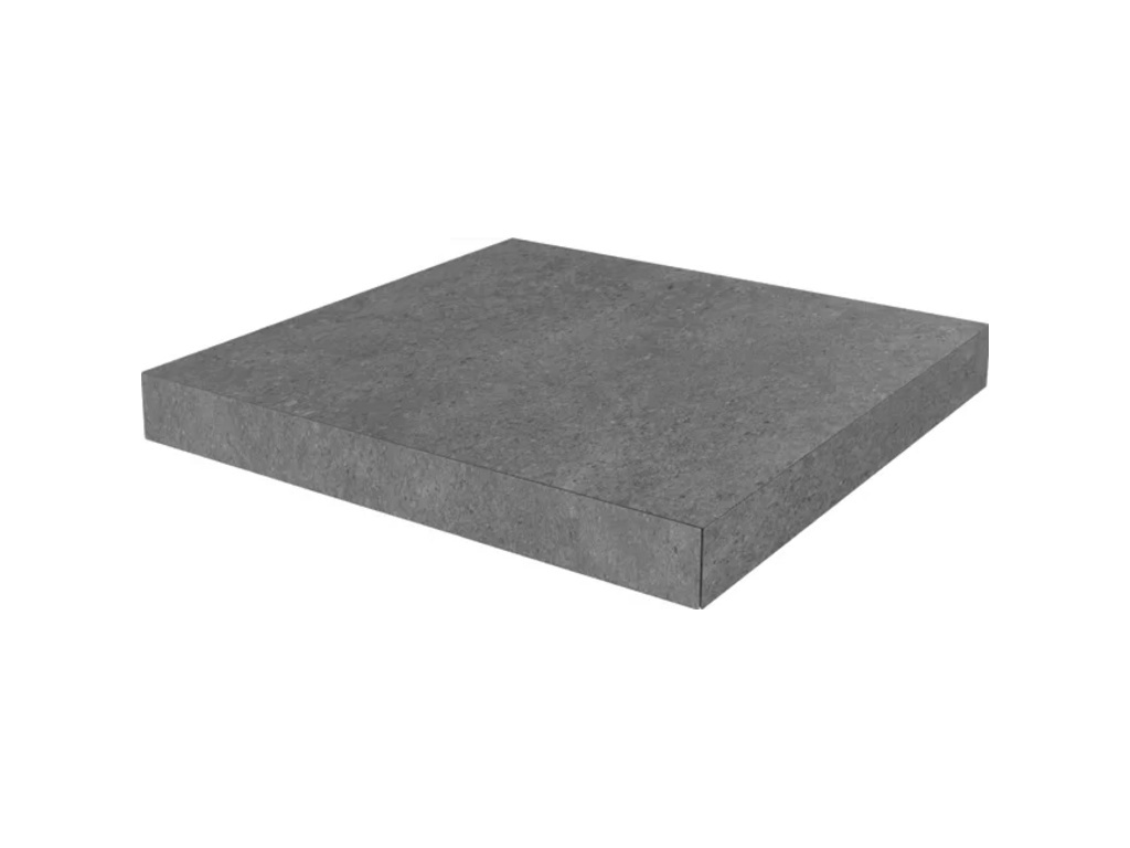 Ступень угловая клееная KERAMA MARAZZI Фондамента пепельный необрезная, 330*330*9 мм