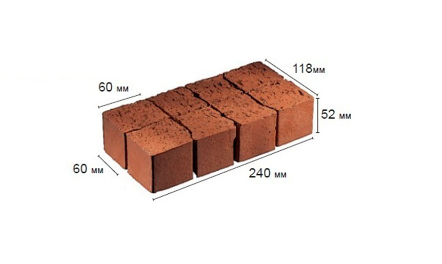 Клинкерная мозаика Feldhaus Klinker DF M409 gala ferrum, 240*118*52 мм (8 частей (60*60*52мм)