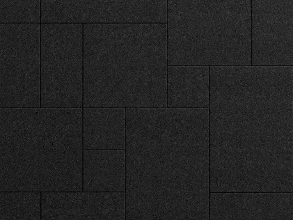 Плитка тротуарная Грандо Б.9.Фсм.6 стоунмикс черный, комплект 4 шт, толщина 60 мм