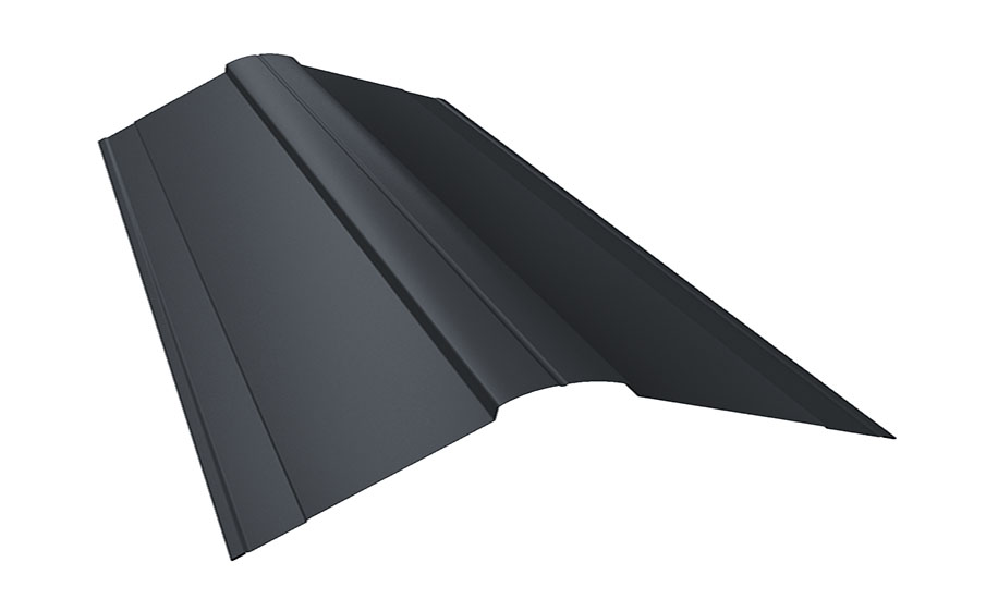 Планка конька фигурного 150*150 мм Grand Line Rooftop Бархат RAL 7024, 3 м