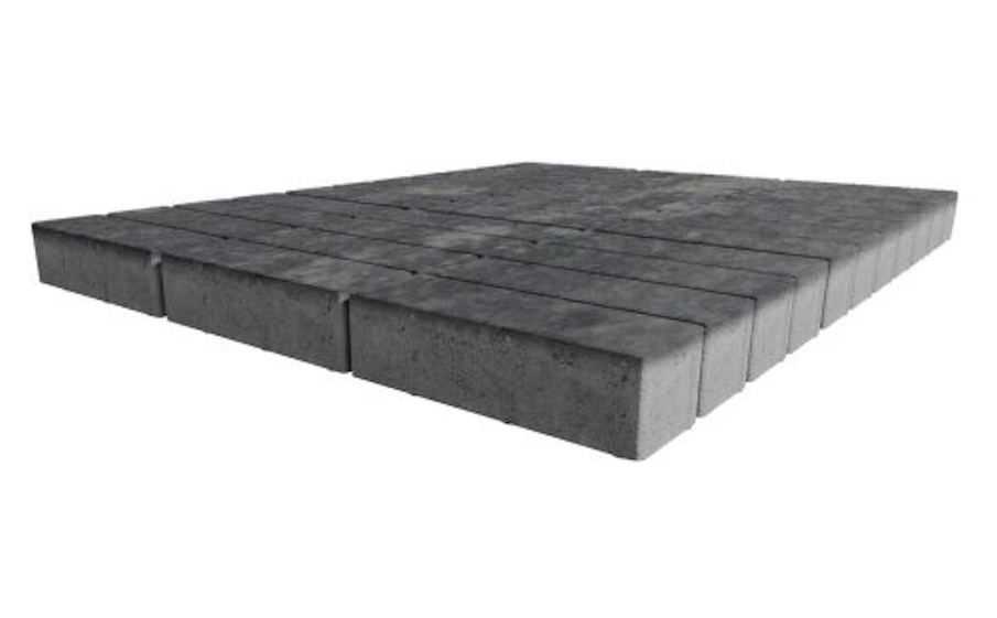 Плитка тротуарная SteinRus Ригель В.4.П.8, Antico, ColorMix Актау, 300*100*80 мм