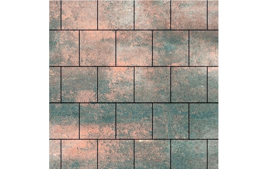 Плитка тротуарная SteinRus Valencia Б.3.К.8 гладкая, ColorMix Штайнрус, 300*300*80 мм