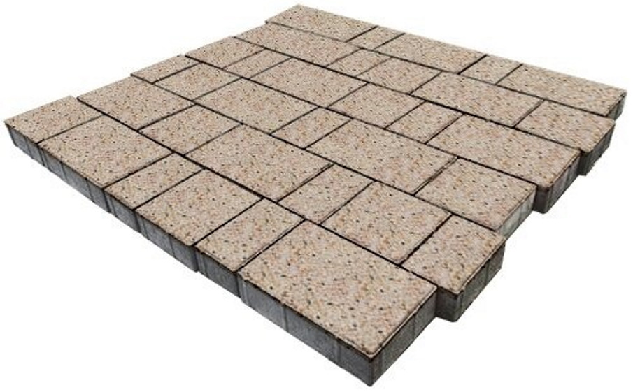 Плитка тротуарная SteinRus Бельпассо А.23(М).Псм.4, Backwash, Грейзен, толщина 40 мм