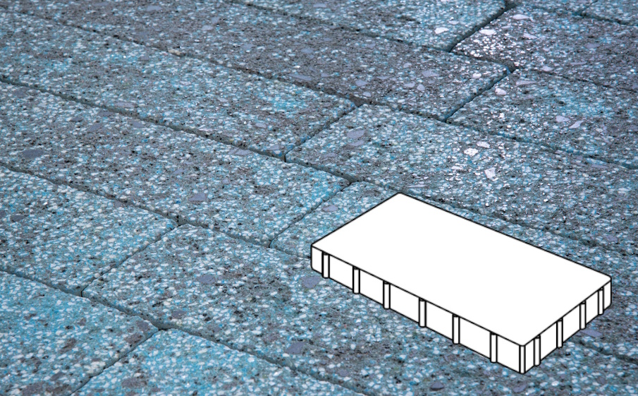 Плитка тротуарная Готика Granite FINERRO, Плита Б.6.П.8, Азул Бахия 600*200*80 мм