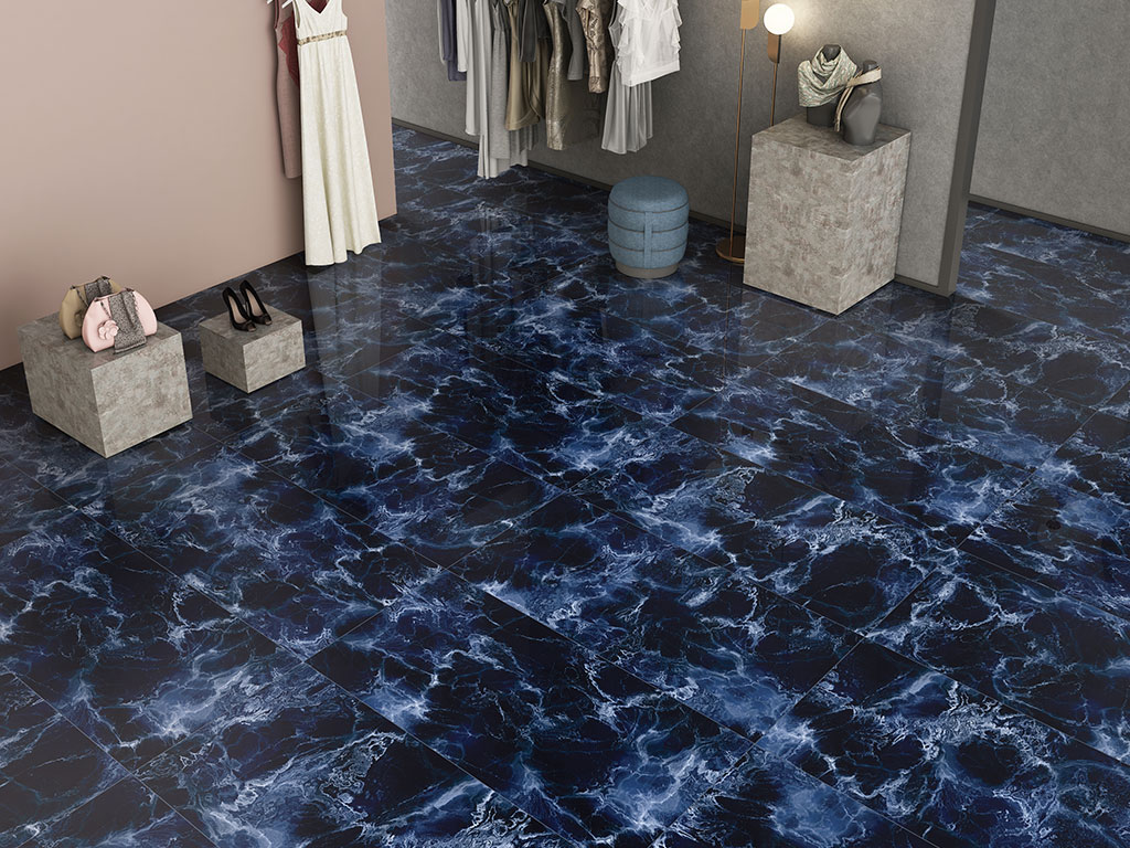 Керамогранит ENNFACE Adriatic Blue High glossy, 1200*600*9 мм